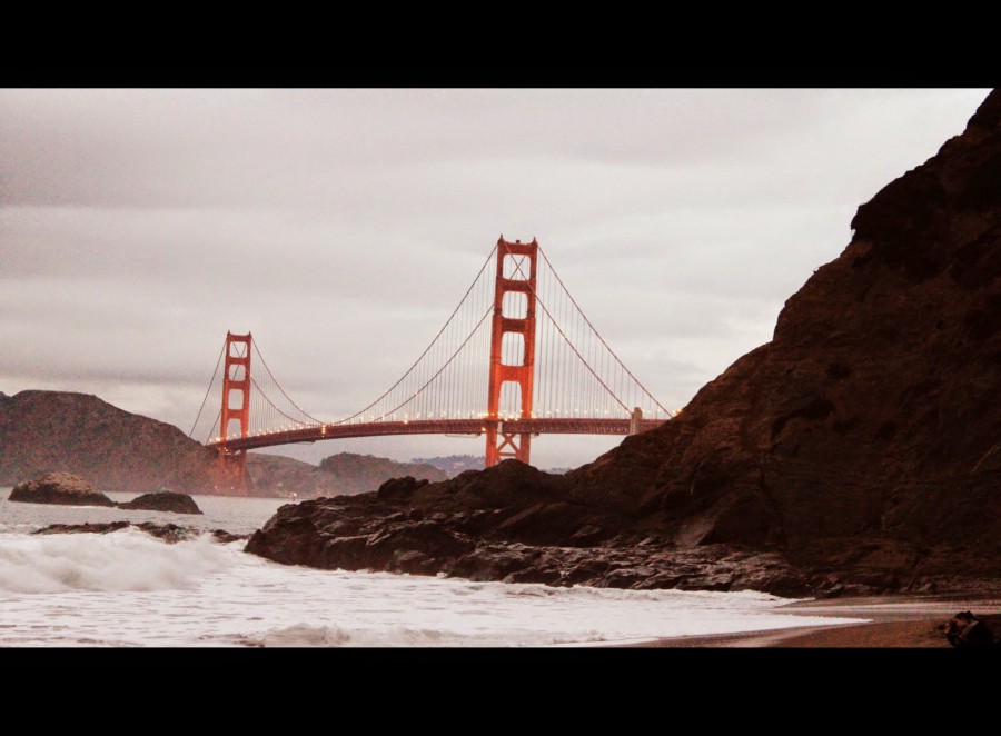 Golden Gate Bridge de San Francisco, de la plage Baker beach